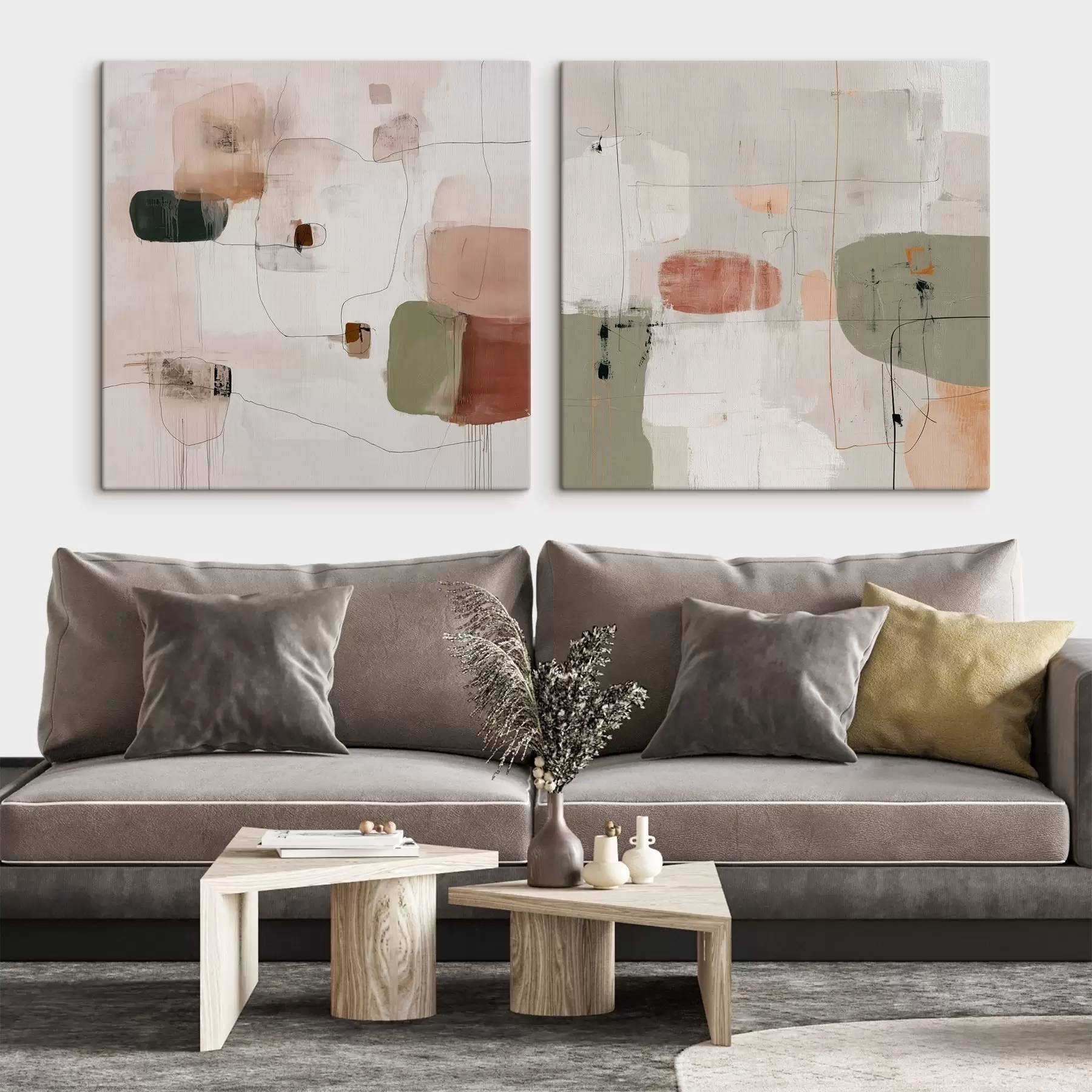 Obraz Pastelová kompozice v neutrálních tónech Č. m00745