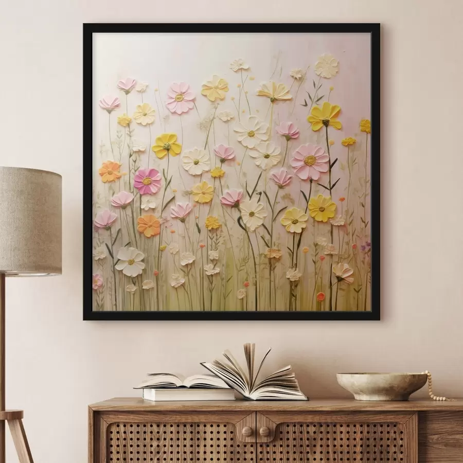 Fototapet Květinové pole ve stylu olejomalby f45739