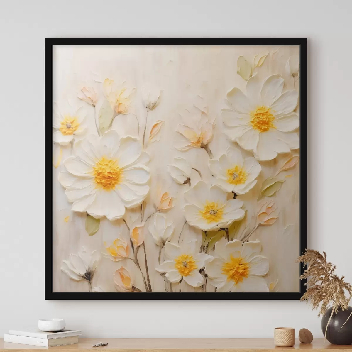 Poster Květiny v pastelových tónech v olejomalebném stylu f45742