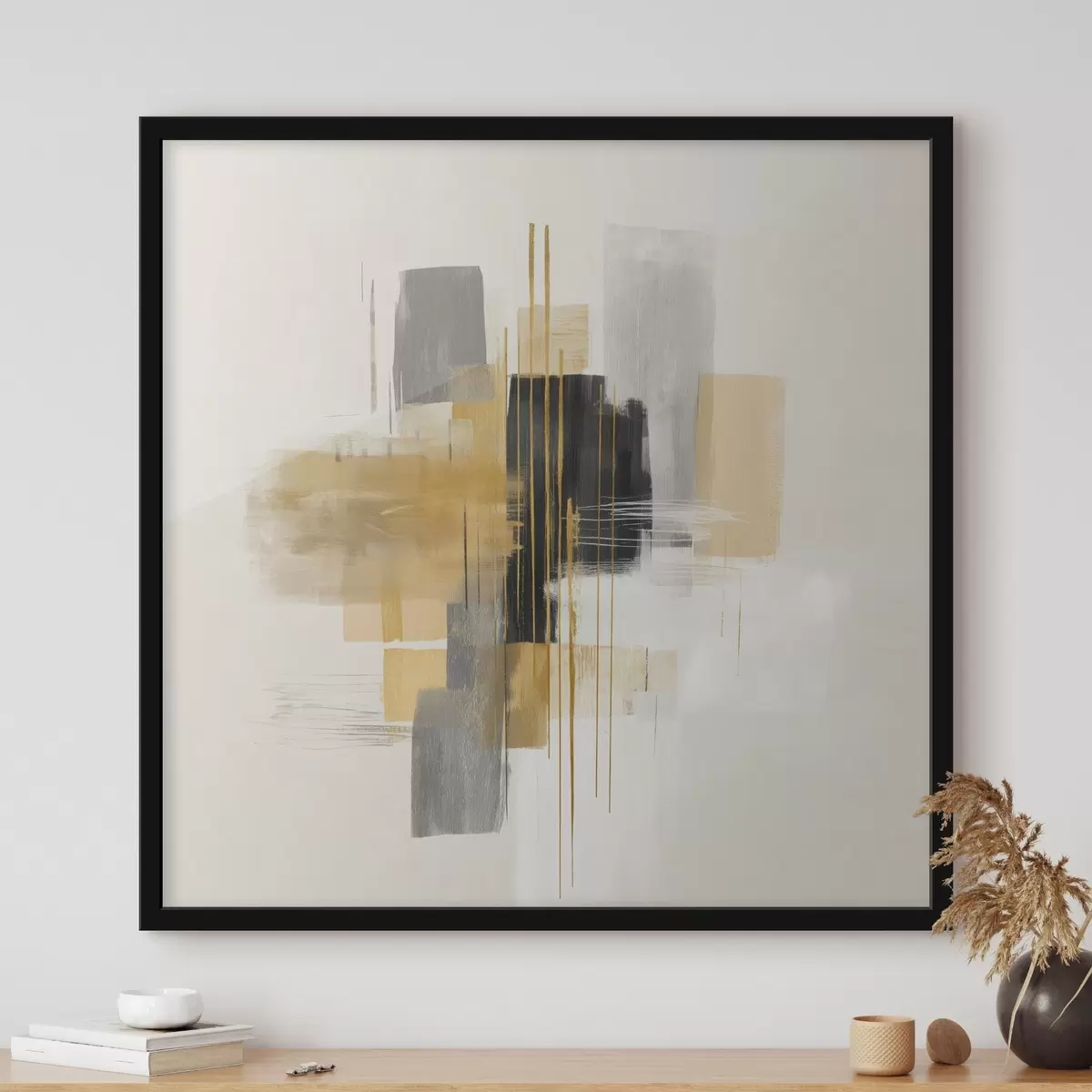 Poster Vertikály prostoru ve stylu grafické abstrakce f45850