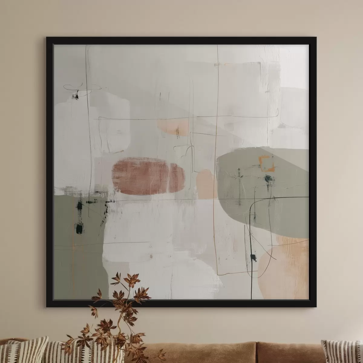 Poster Abstraktní kompozice v pastelových tónech f45859