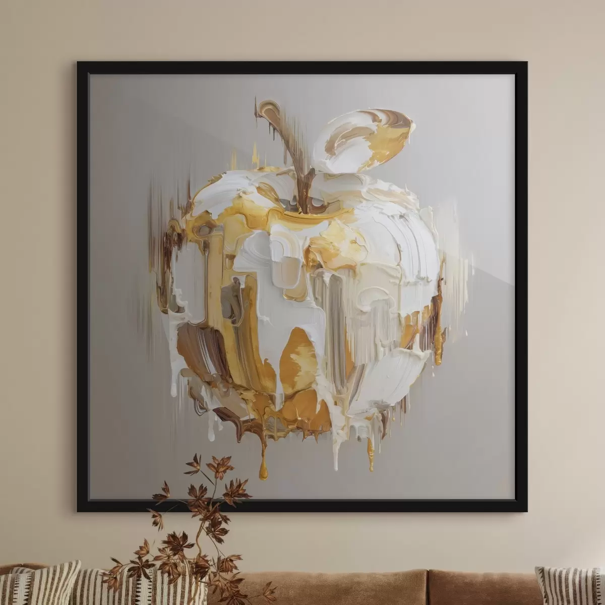 Poster Jablko s efektem roztavené barvy f45862