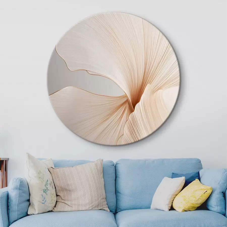 Obraz Abstraktní květiny s tenkými, jemnými okvětními lístky v odstínech bílé a béžové Č. r45923