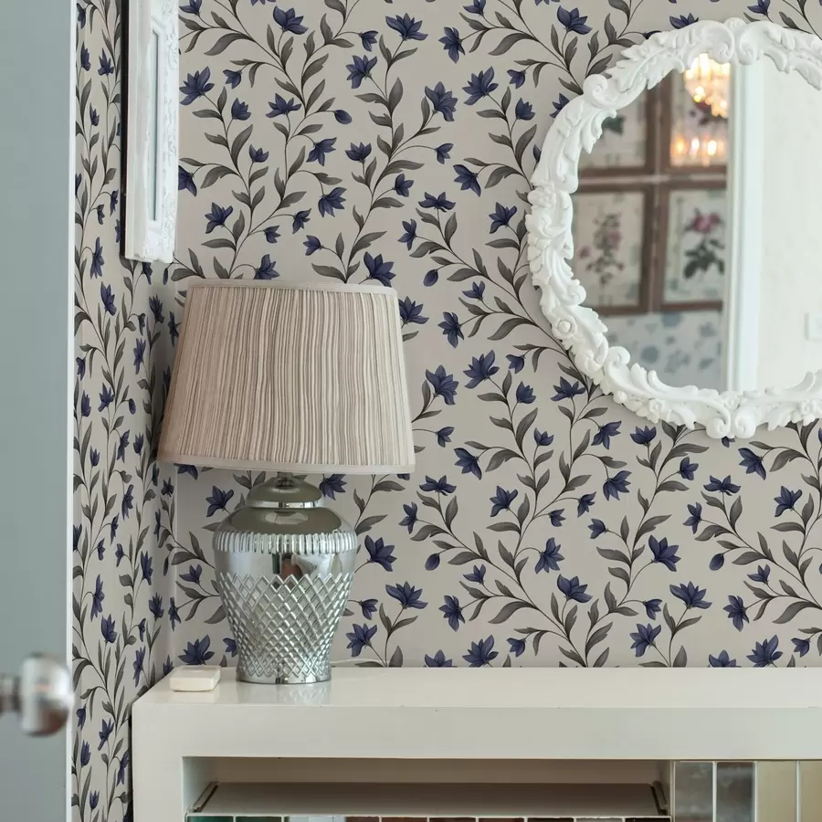 Fototapet Zvonky a šedá zeleň na světlém pozadí a00622v1