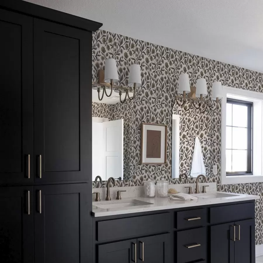 Fototapet Divoké květiny v šedozelených tónech na krémovém pozadí a00623v1