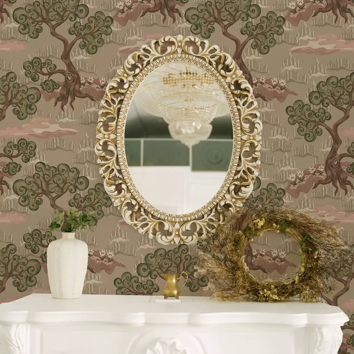 Tapety Východní krajina s fantaskními stromy na písčité pozadí a00715