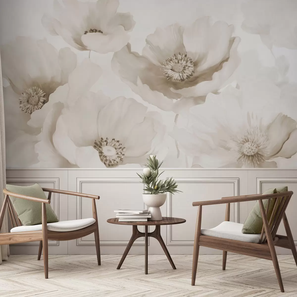 Fototapet Mák  odstíny béžové w04656v1