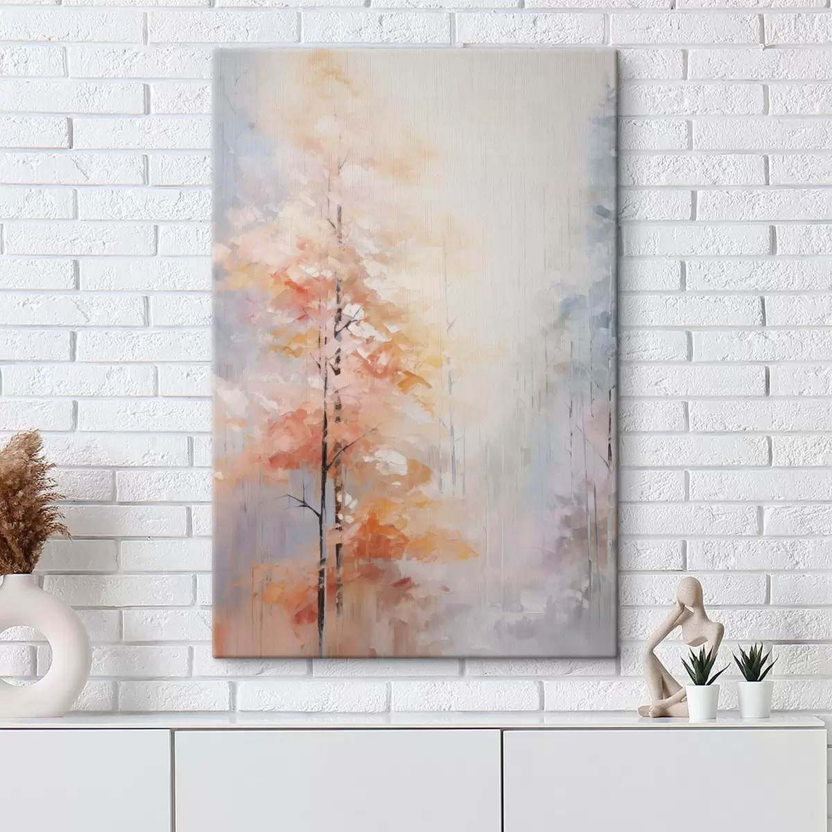 Obraz Podzimní les imitace malba Č. s46122