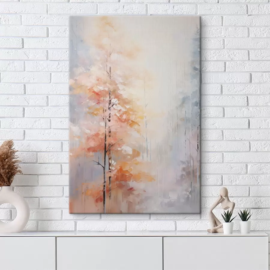 Obraz Podzimní les imitace malba Č. s46122