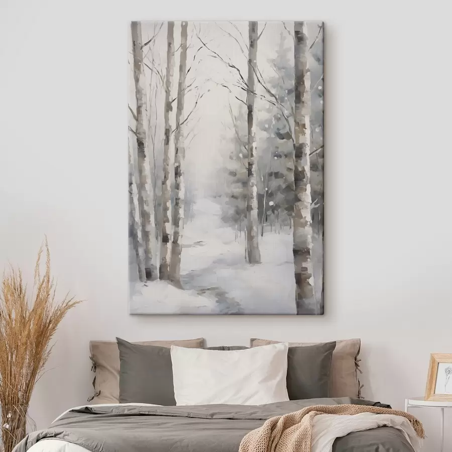 Obraz Břízy v zimním lese Č. s46129