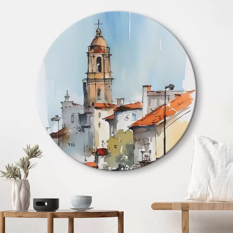 Obraz Akvarelová imitace městské krajiny Č. r46120