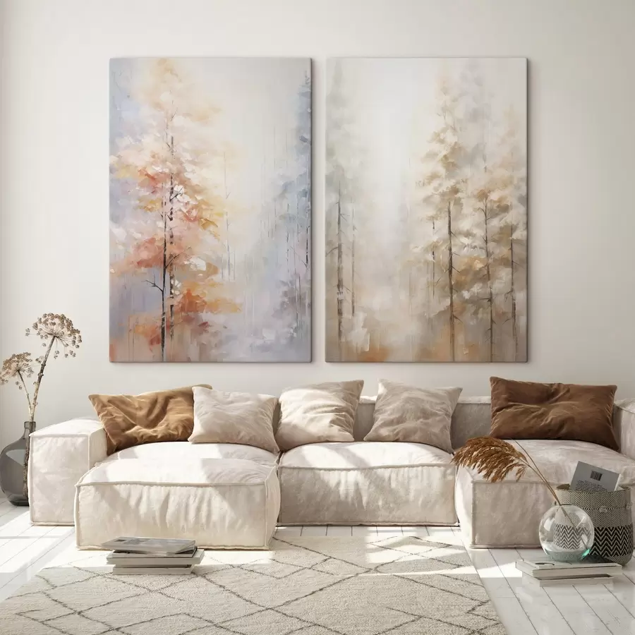 Obraz Podzimní les imitace malba Č. m00833