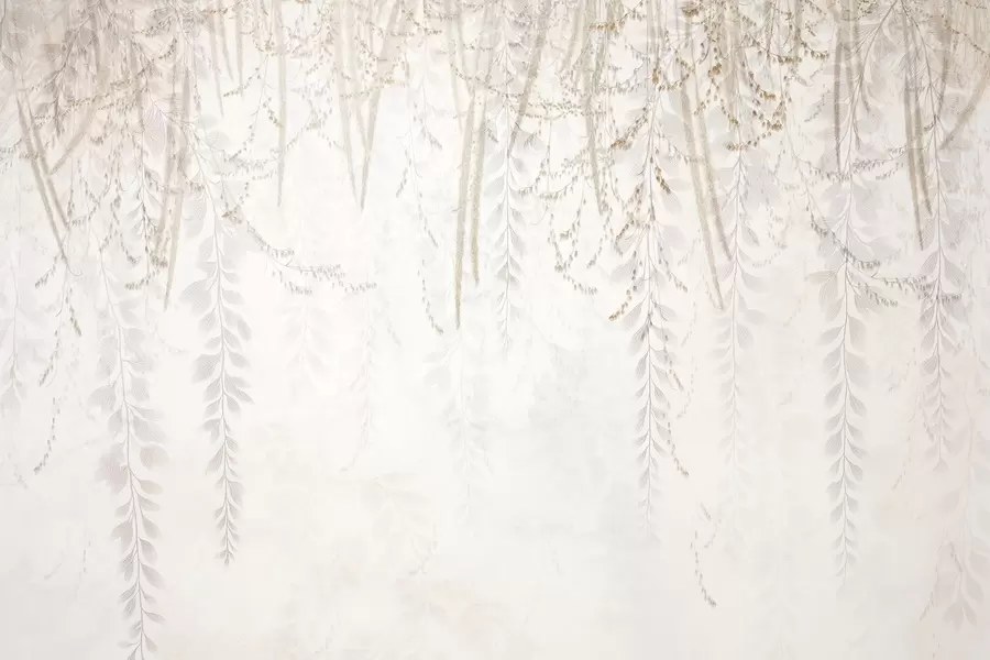 Fototapet Lehké zavěšené listy a větve v béžových tónech w09433