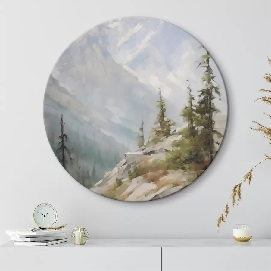 Obraz Smrky na pozadí hor Č. r46202