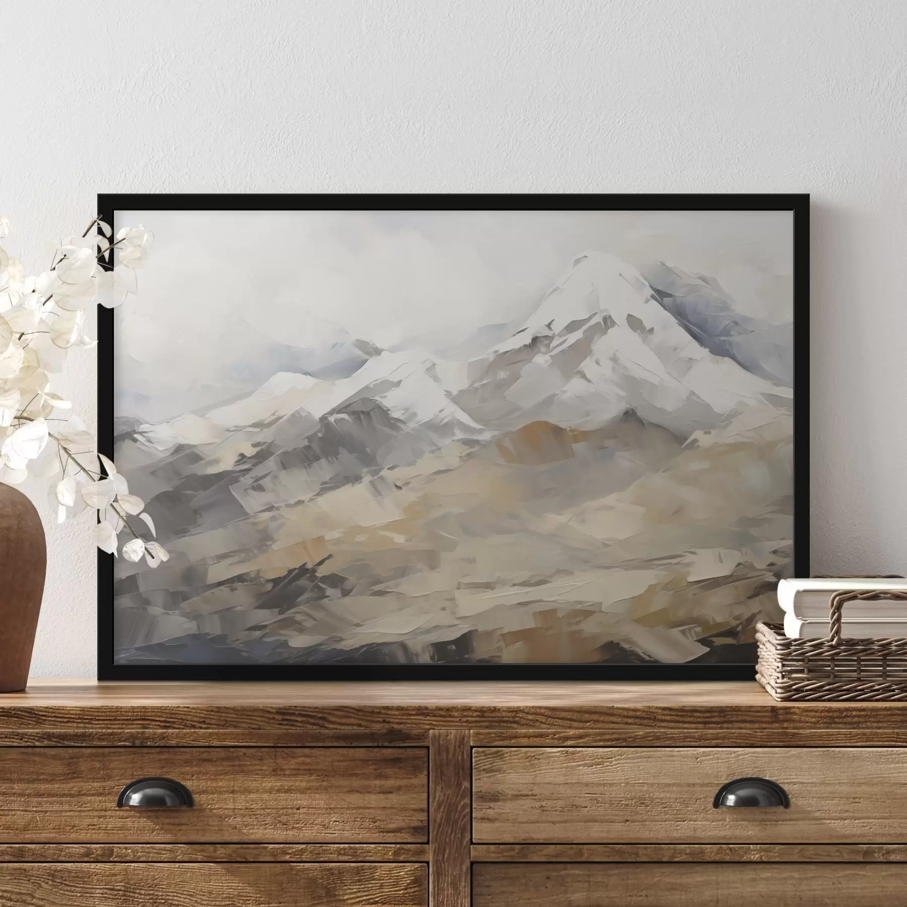 Fototapet Malba napodobující hory f46193