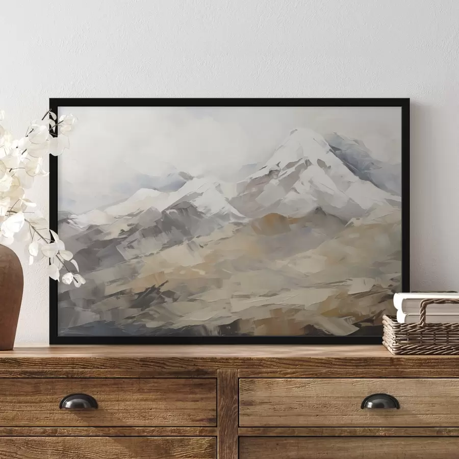 Fototapet Malba napodobující hory f46193