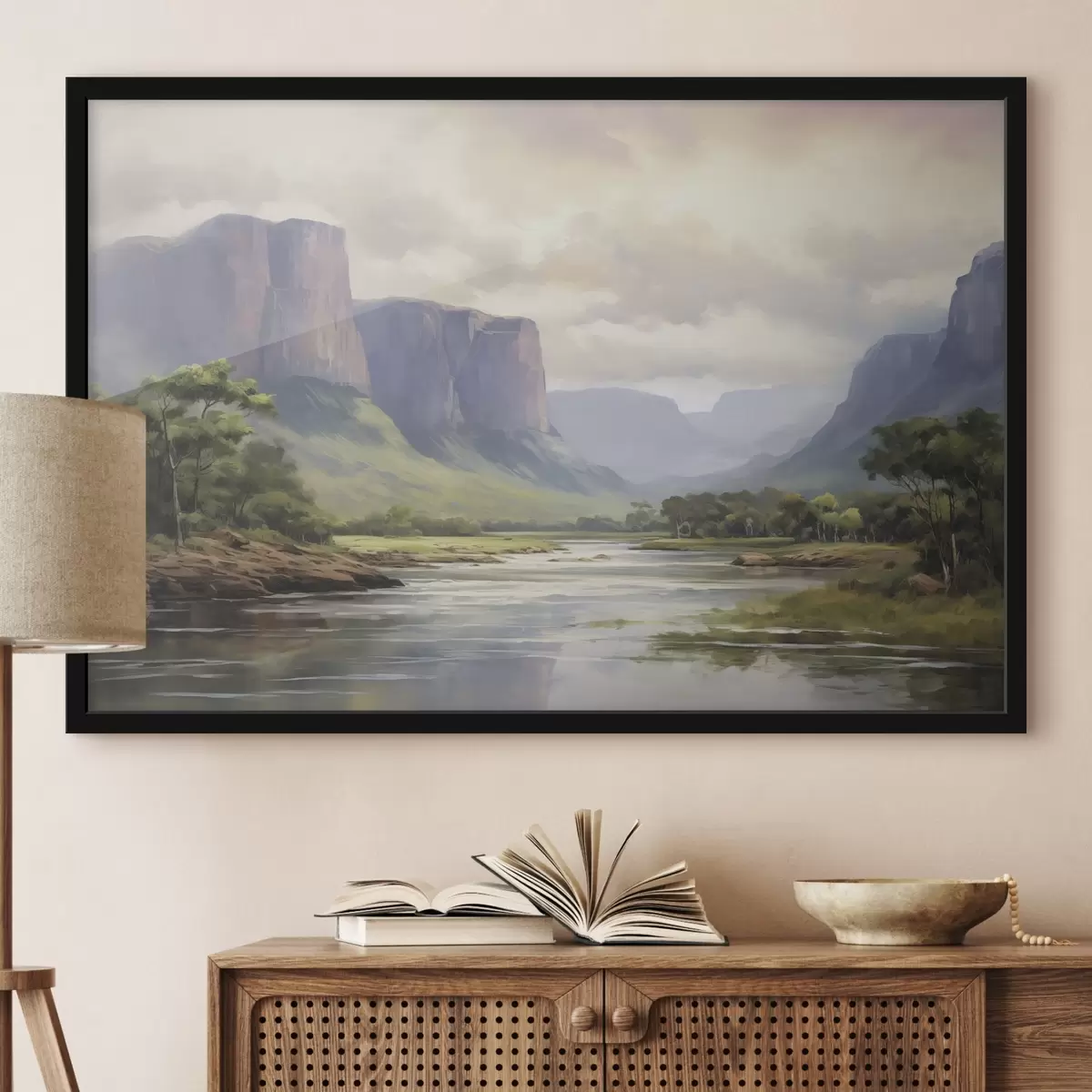 Poster Park s výhledem na hory f46194