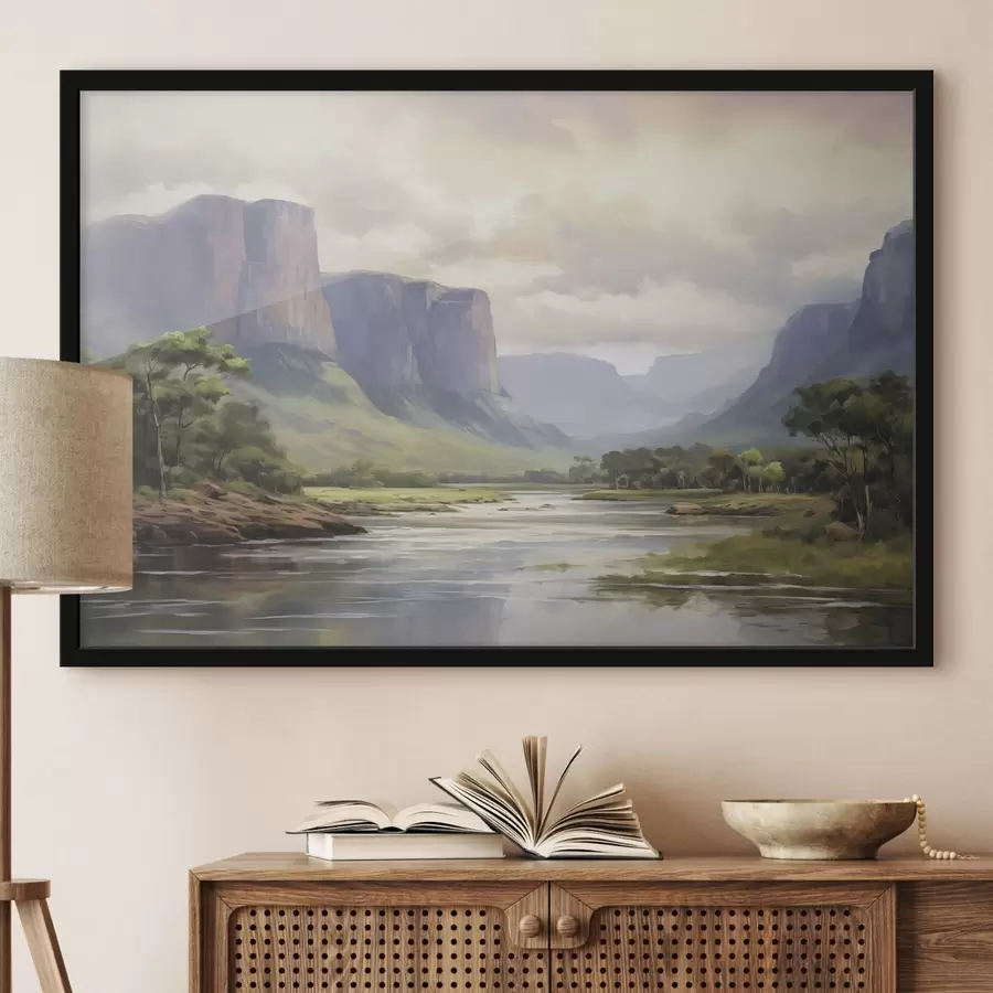 Fototapet Park s výhledem na hory f46194