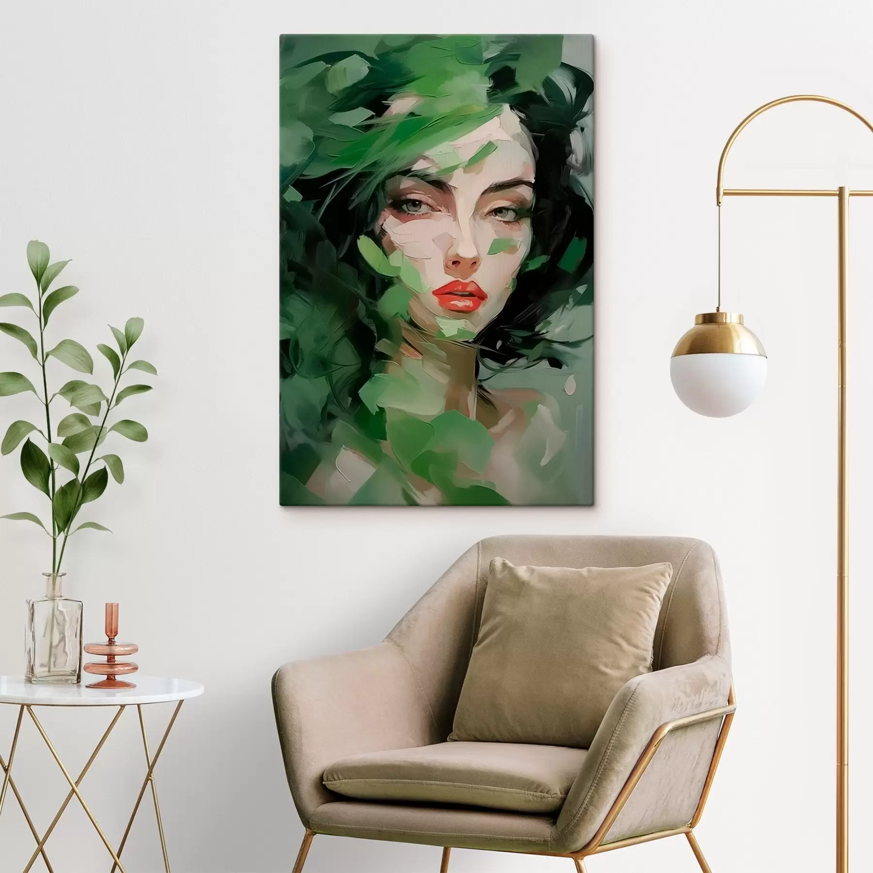 Obraz Abstraktní ženský portrét Č. s46224