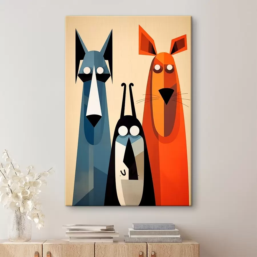 Obraz Abstraktní psi Č. s46237