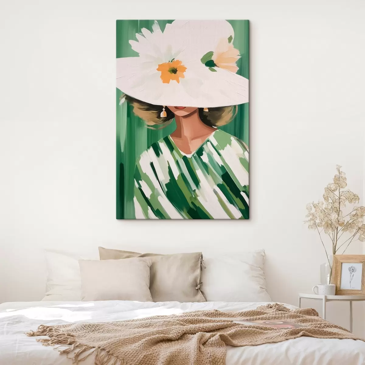 Obraz Žena s kloboukem a květinami Č. s46240