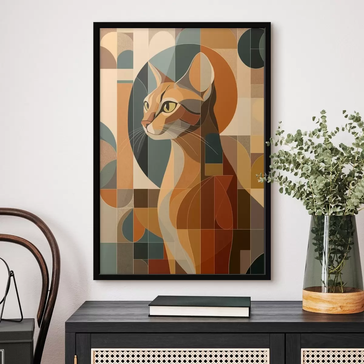 Poster Abstraktní kočka f46209