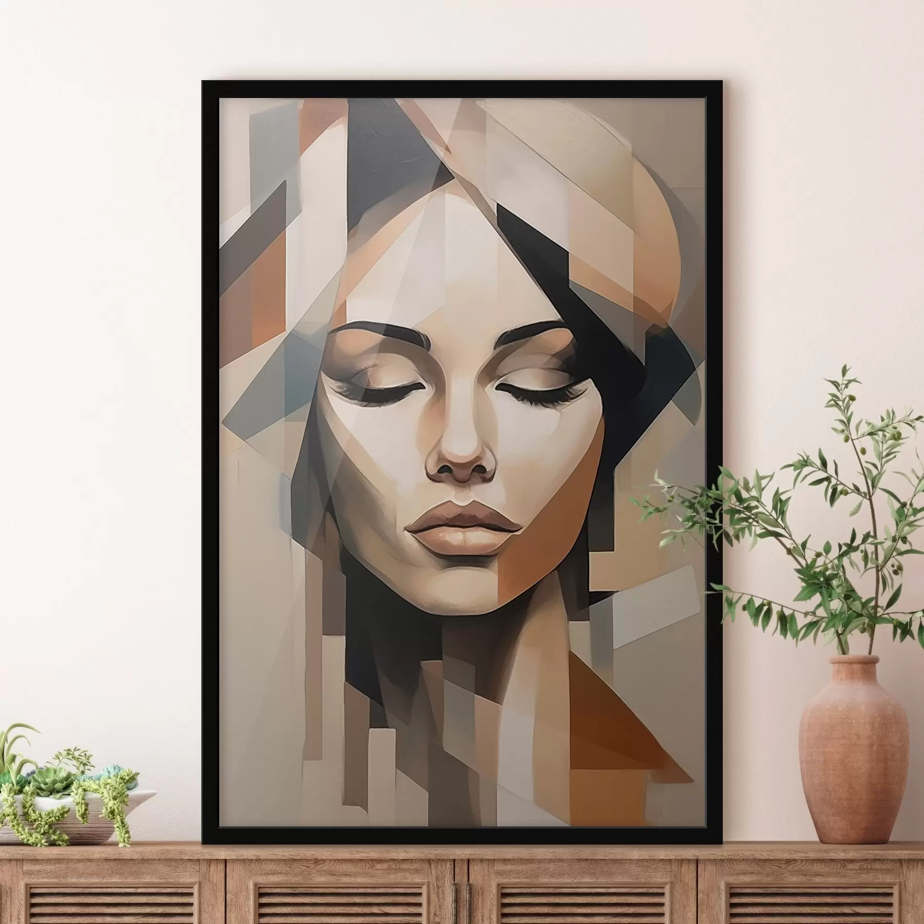 Fototapet Geometrický ženský portrét f46220