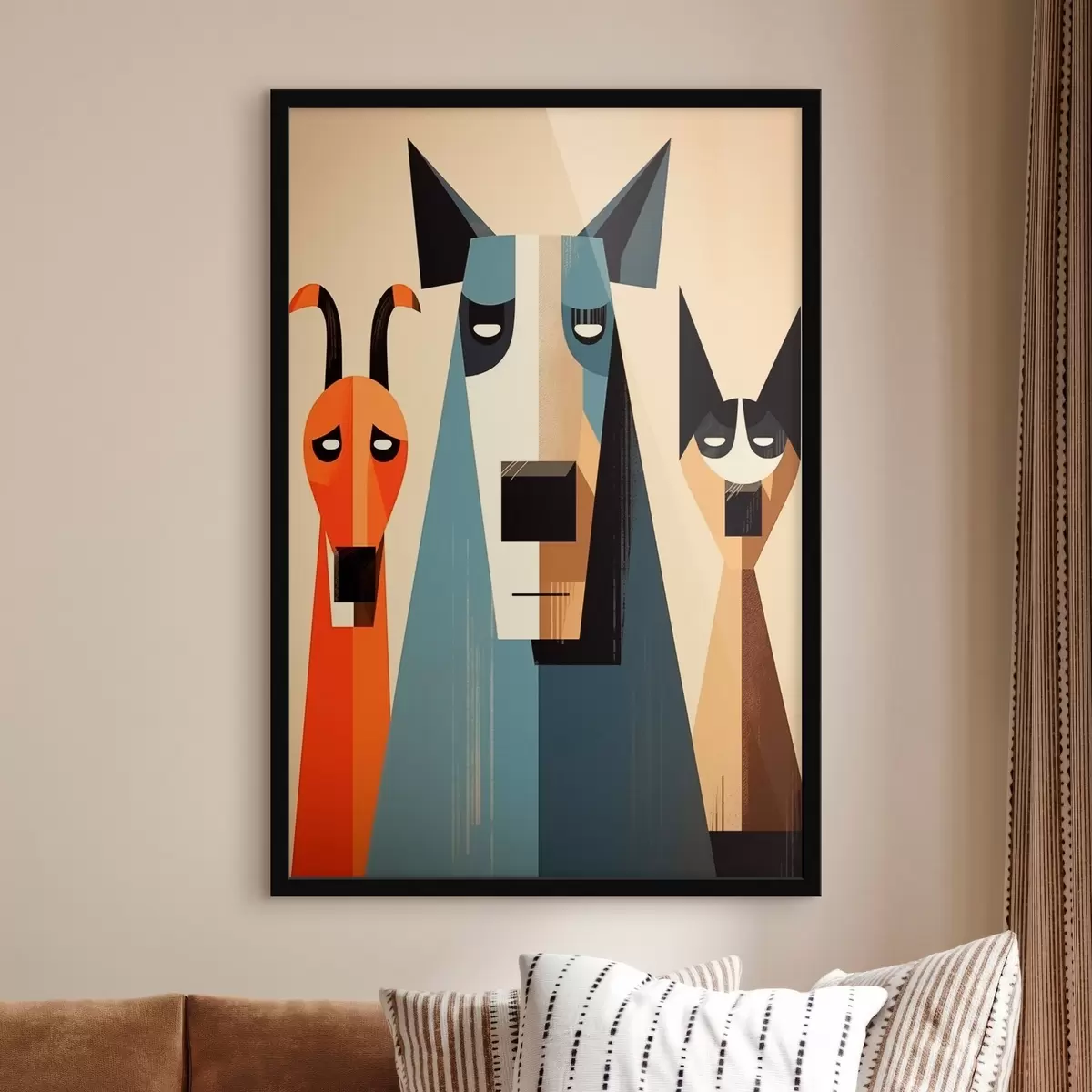 Poster Abstraktní psi f46235