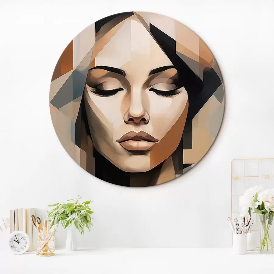 Obraz Geometrický ženský portrét Č. r46220