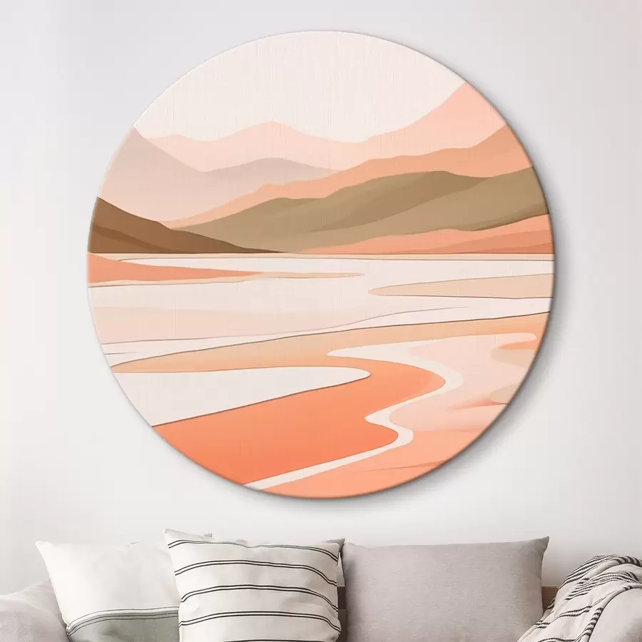 Obraz Abstraktní krajina s horami a řekou Č. r46249