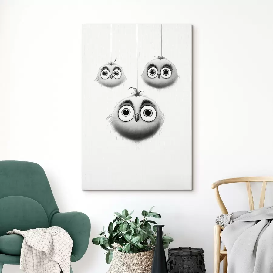 Obraz Tři roztomilí ptáčci Č. s46072