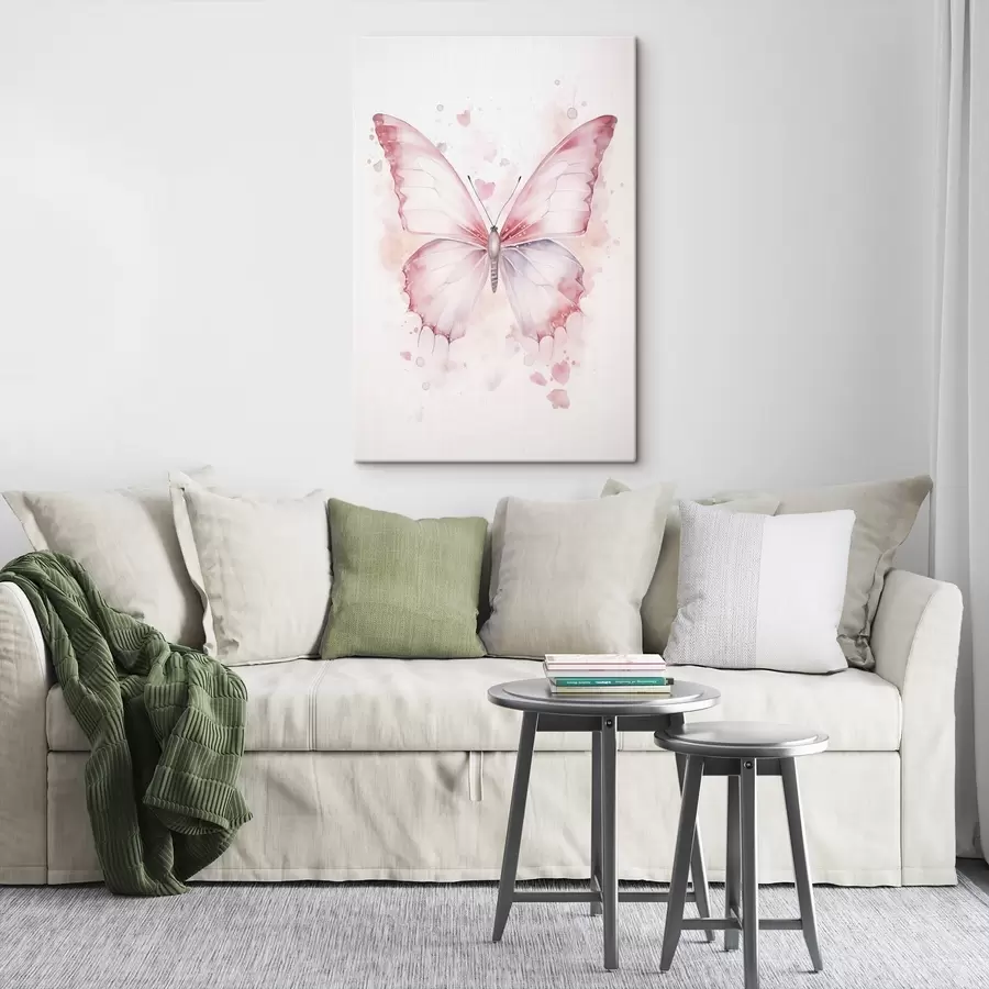 Obraz Růžový motýl, akvarelová technika Č. s46073