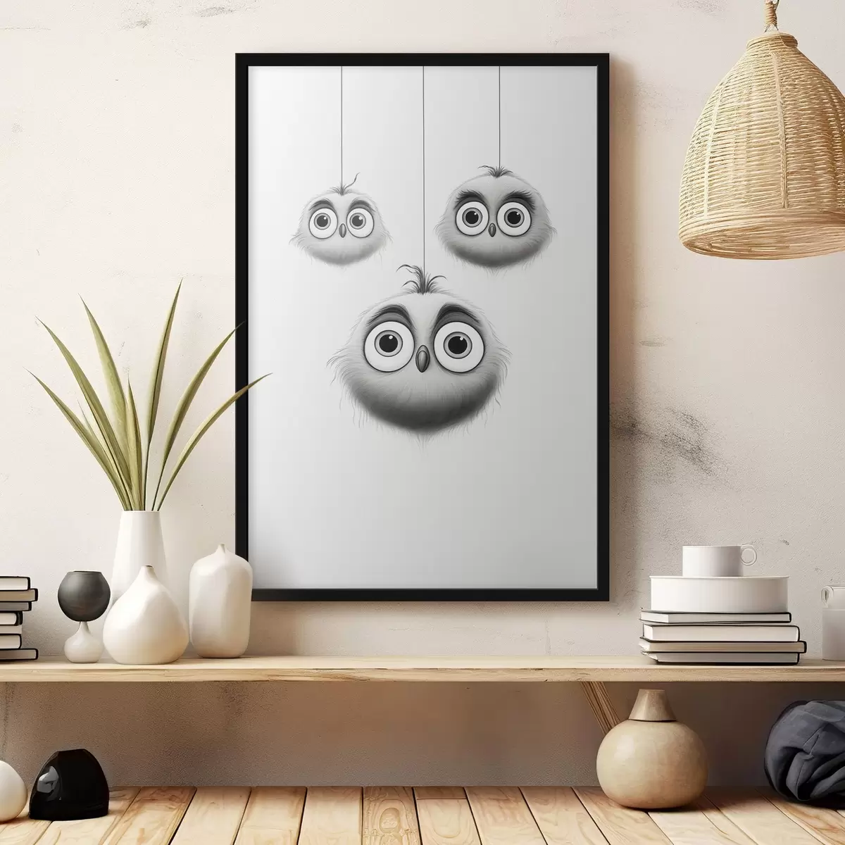 Poster Tři roztomilí ptáčci f46072