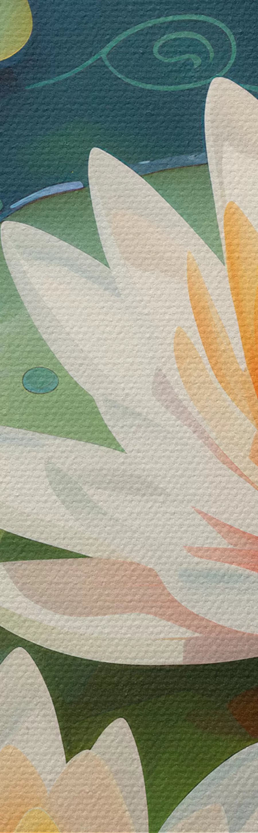 Obraz Ryby v rybníku a lotosové květy Č. m00867