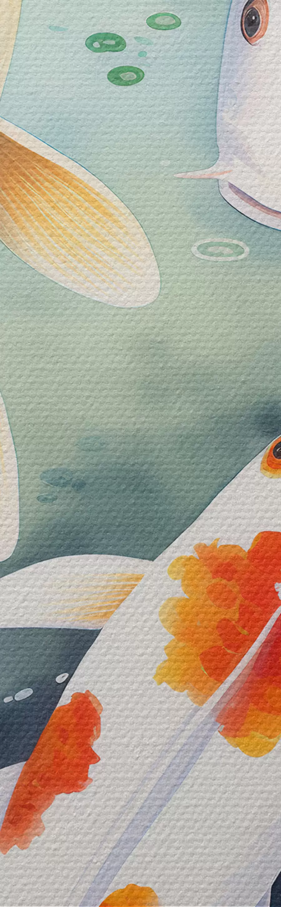 Obraz Krásné lotosové květy a ryby Č. m00868