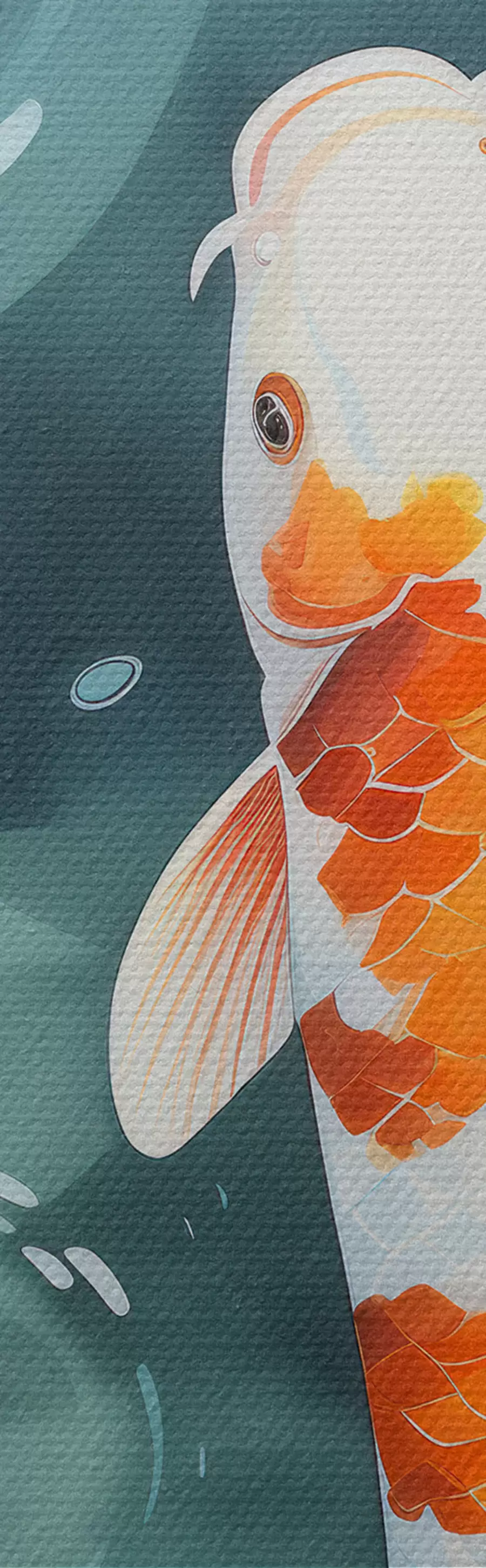 Obraz Jasné obrazy lotosových květů a ryb v rybníku Č. m00869