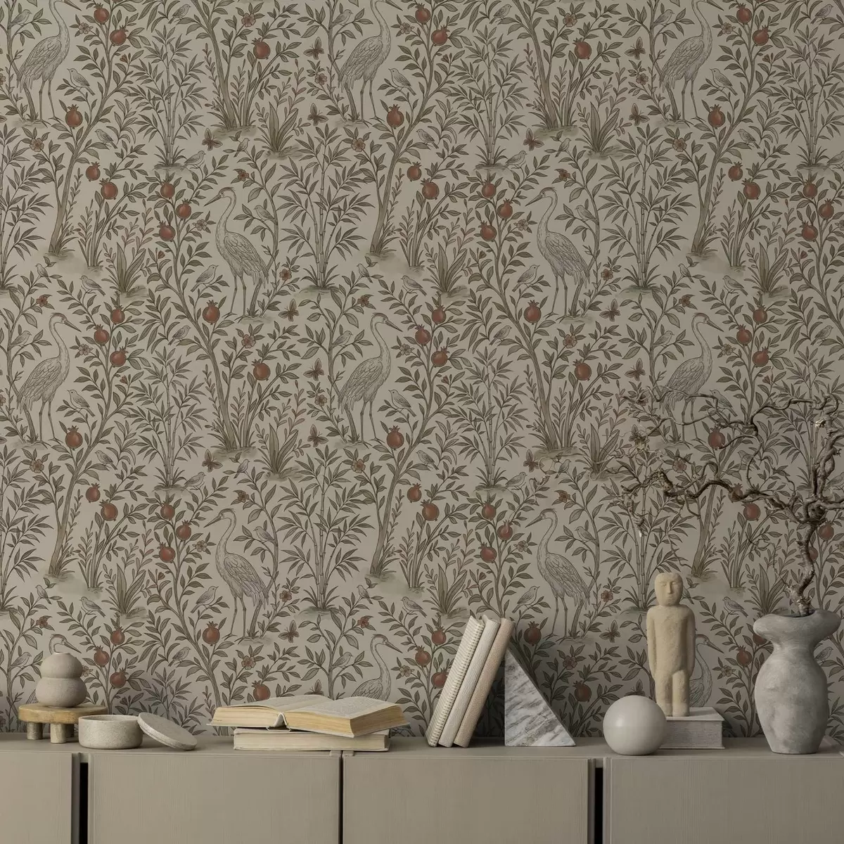 Tapety Ptáci mezi granátovníky v přírodním prostředí a00699