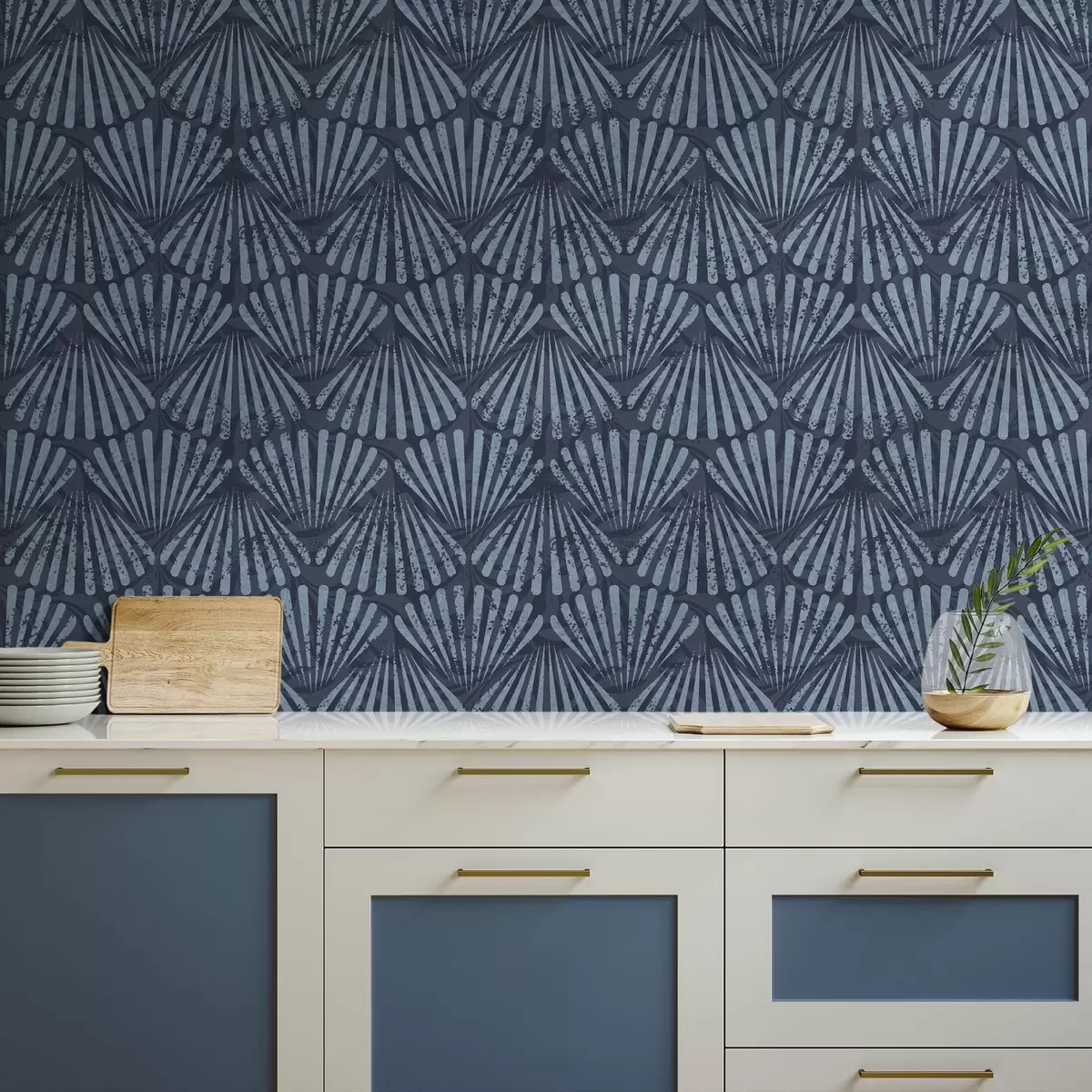 Tapety Abstraktní paprsky v odstínech modré, dynamický motiv a00710