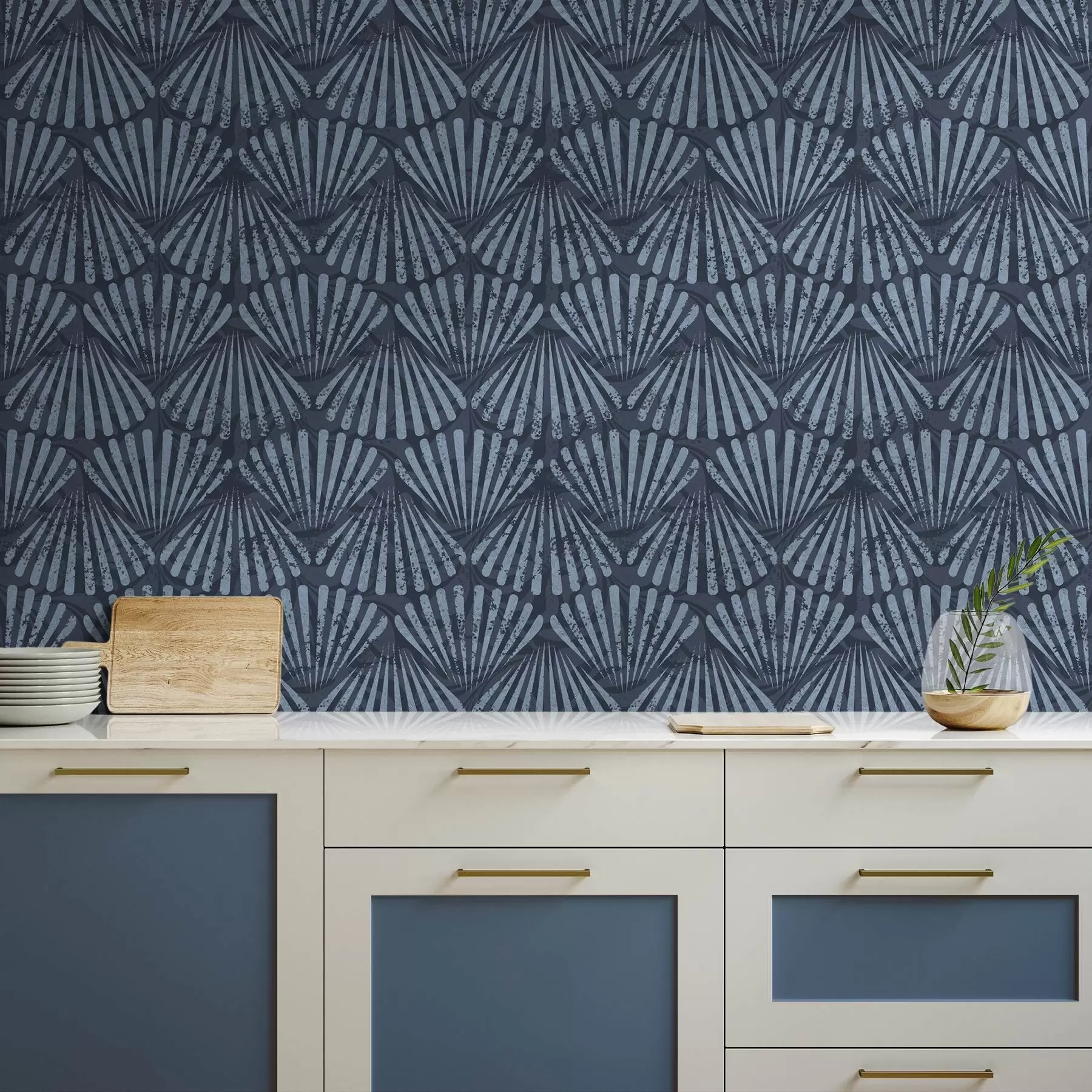 Fototapet Abstraktní paprsky v odstínech modré, dynamický motiv a00710