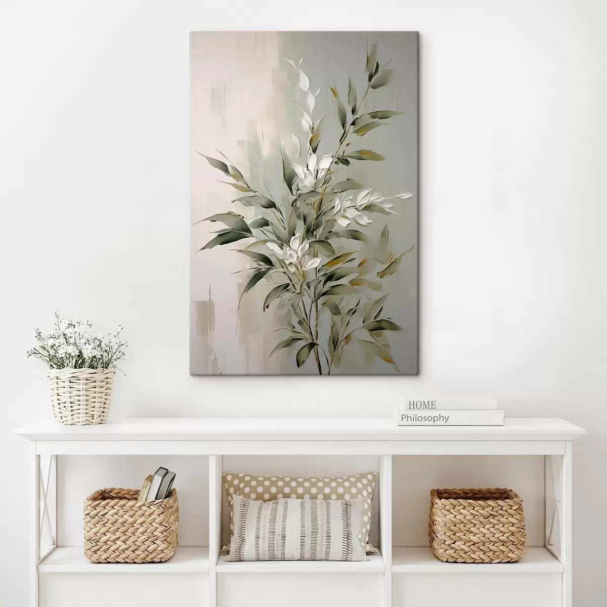 Obraz Abstraktní větev s listy Č. s46135