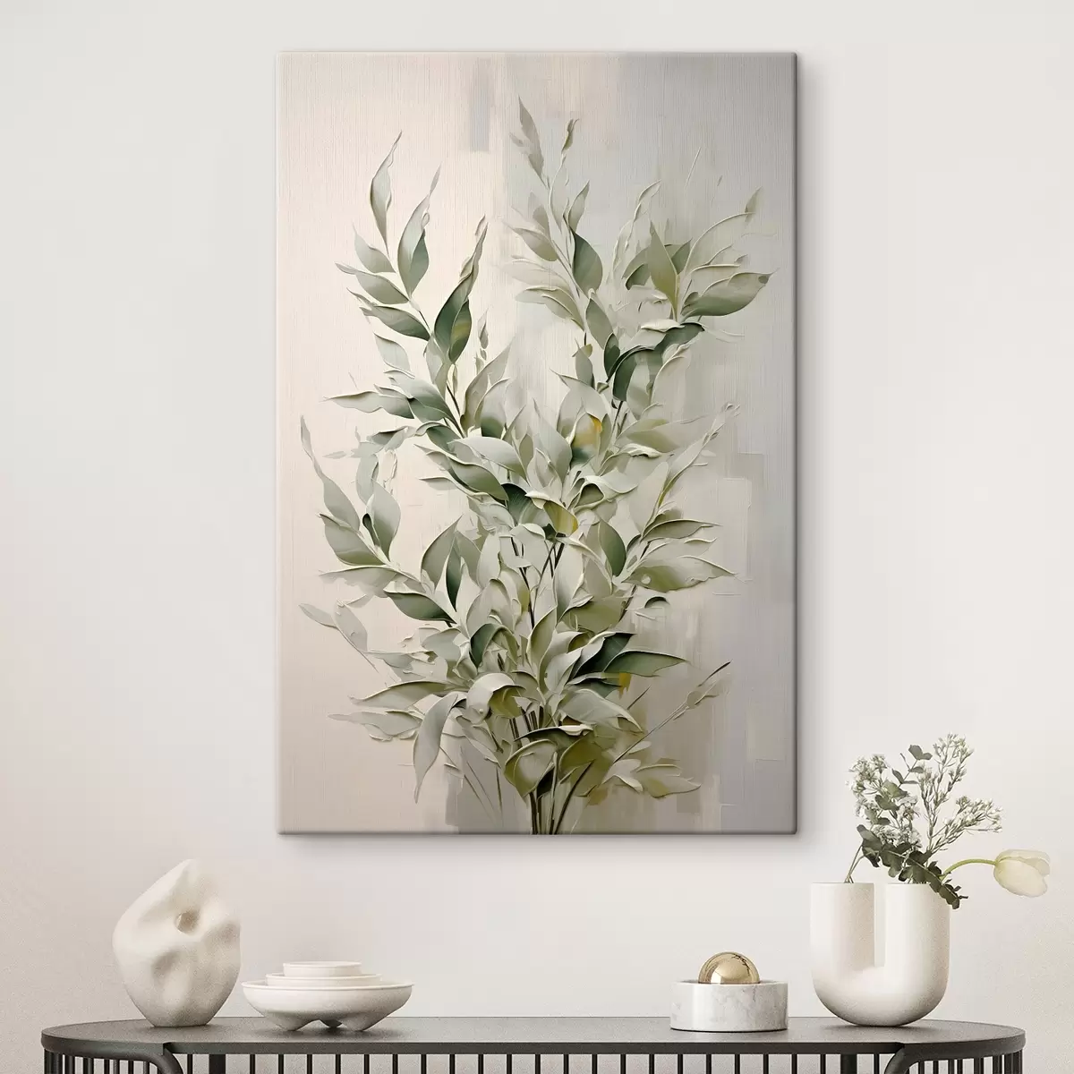 Obraz Abstraktní větev s listy Č. s46136