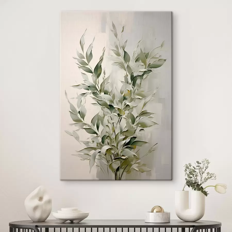 Obraz Abstraktní větev s listy Č. s46136