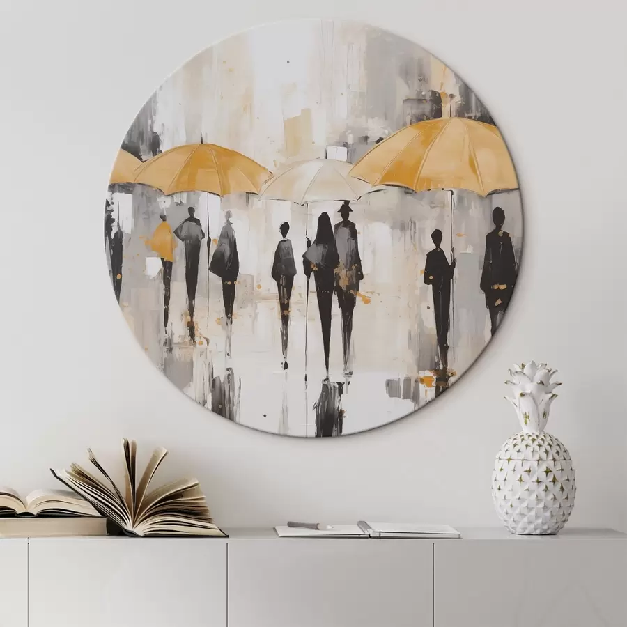 Obraz Abstrakce lidí s deštníky Č. r46304