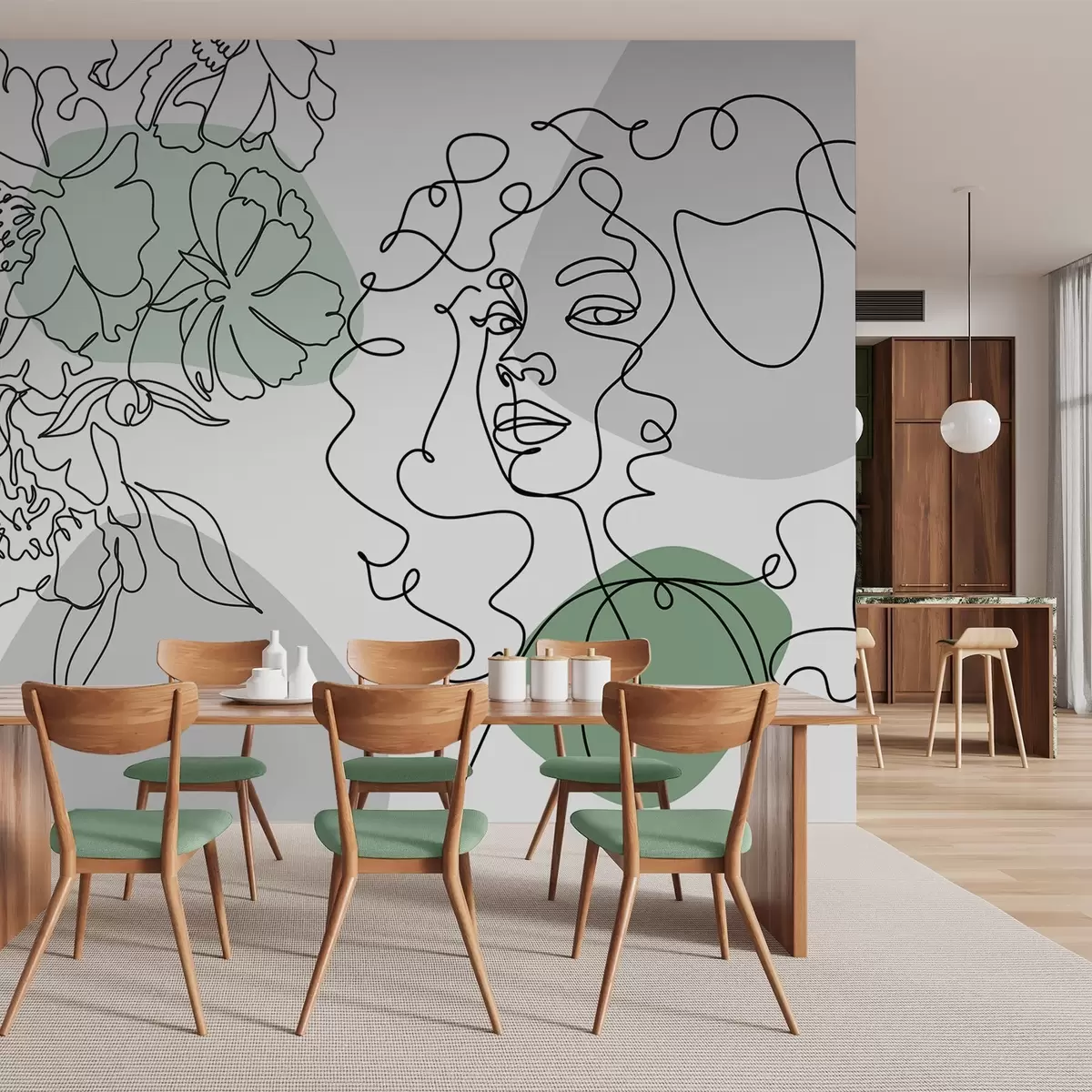 Fototapet Dívka v řadách w04724v1