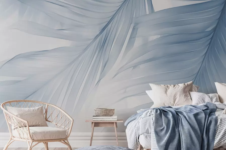 Fototapet Kapradinové listy v odstínech modré barvy w04727v1