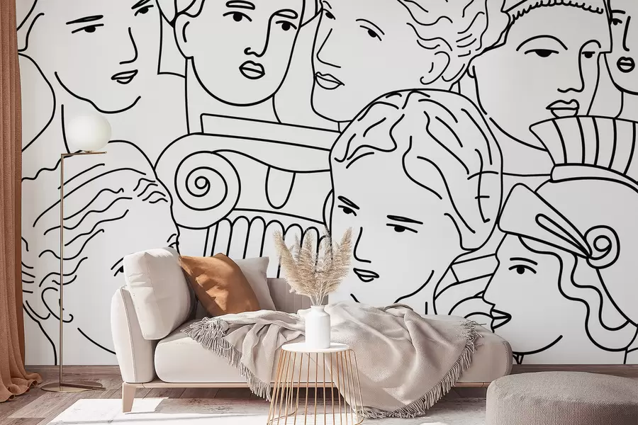 Fototapet Starověké tváře w04728