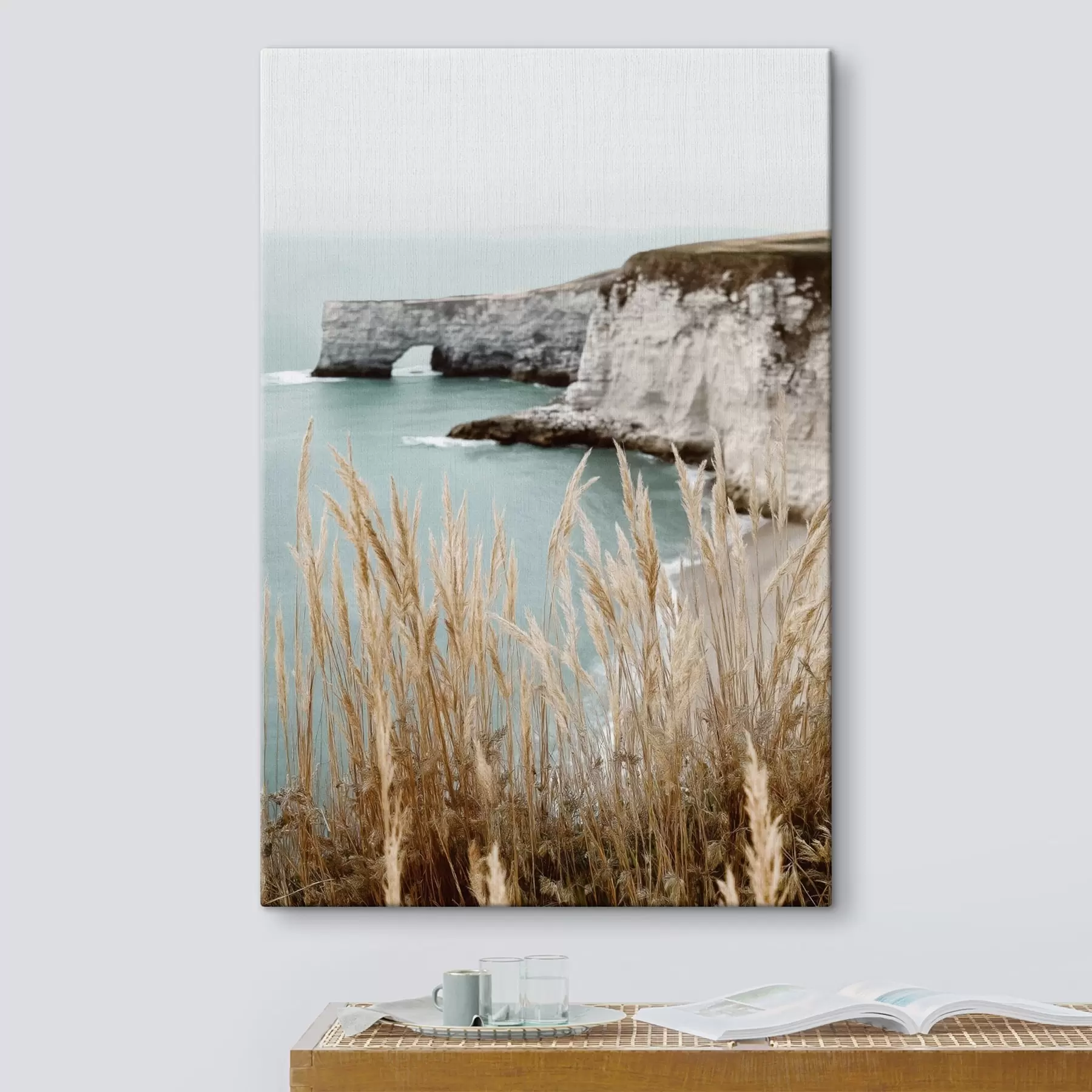 Obraz Pobřežní útesy s rákosím v popředí Č. s46141