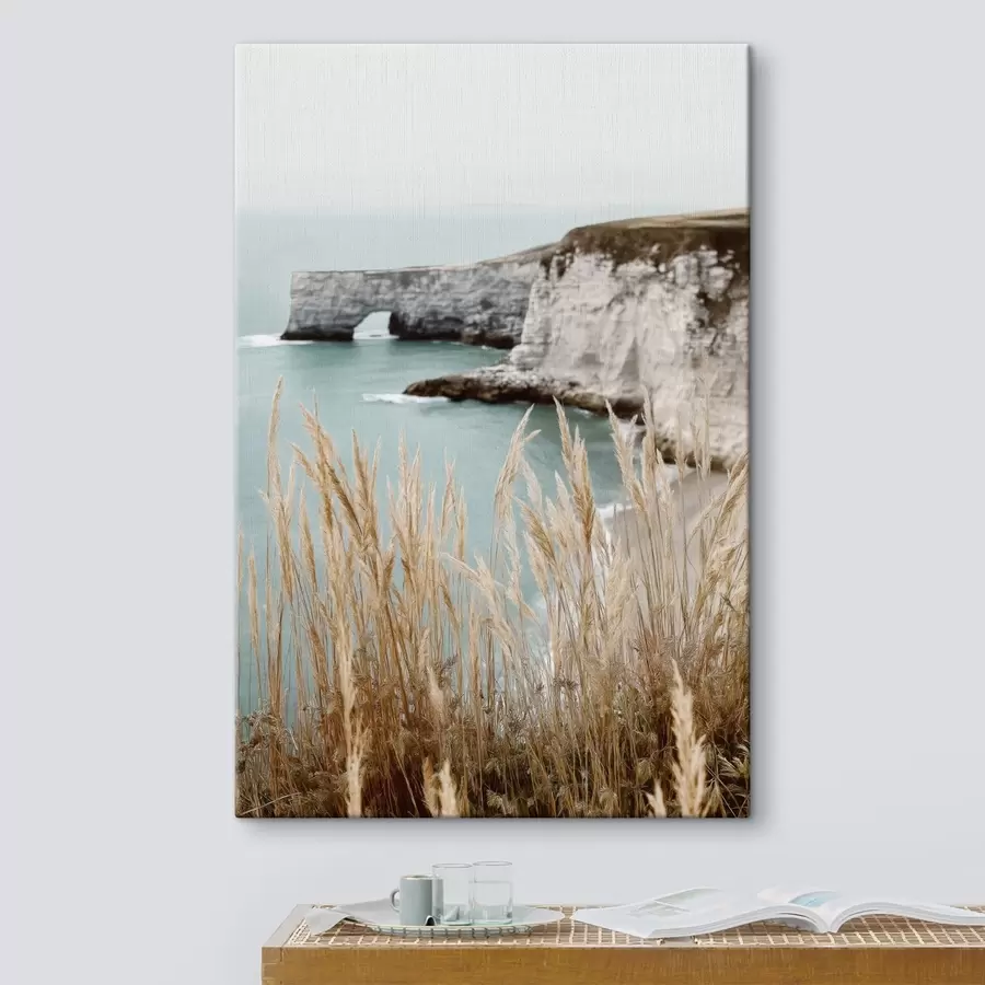 Obraz Pobřežní útesy s rákosím v popředí Č. s46141