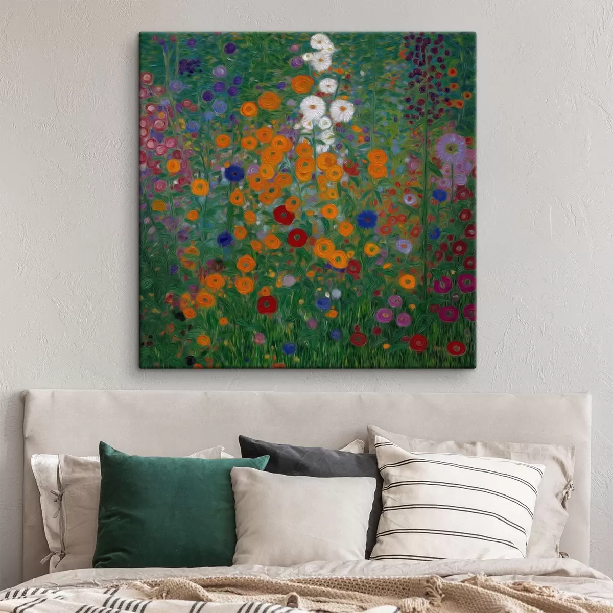 Obraz Barevné květinové pole s bílými akcenty Č. s46172