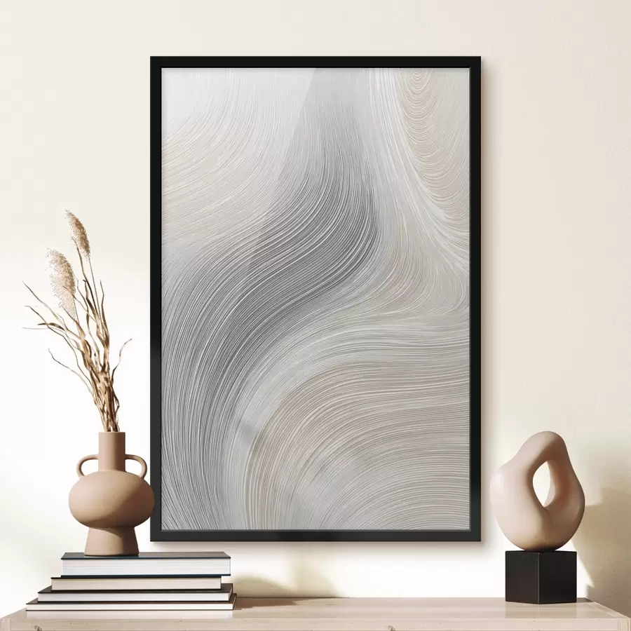 Fototapet Abstraktní hladké linie v neutrálních odstínech f46154